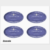 Glamoureus Blue Glitter Product Label Logo Diamond (Vel)