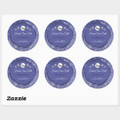 Glamoureus Blue Glitter Product Label Logo Diamond (Vel)