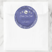 Glamoureus Blue Glitter Product Label Logo Diamond (Tas)