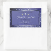 Glamoureus Blue Glitter Product Labels Diamonds (Tas)