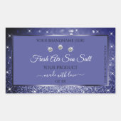 Glamoureus Blue Glitter Product Labels Diamonds (Voorkant)
