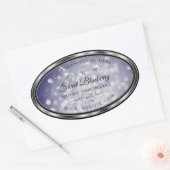 Glamoureus Blue Glitter Product Labels Rhinestones (Envelop)