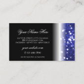 Glamoureus Blue Sparking Glitter en Stars Stijlvol Visitekaartje (Achterkant)