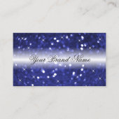 Glamoureus Blue Sparking Glitter en Stars Stijlvol Visitekaartje (Voorkant)