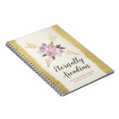 Glamoureus Bohemian Floral Arrows Gold Boho Chic Notitieboek (Rechterzijde)