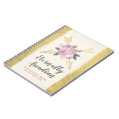 Glamoureus Bohemian Floral Arrows Gold Boho Chic Notitieboek (Linkerzijde)