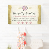 Glamoureus Bohemian Floral Arrows Gold Boho Chic Spandoek (Insitu)
