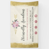 Glamoureus Bohemian Floral Arrows Gold Boho Chic Spandoek (Verticaal)