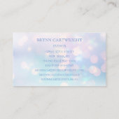 Glamoureus Bokeh Sparkle Lights Paars en blauw Visitekaartje (Achterkant)