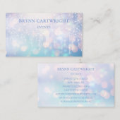 Glamoureus Bokeh Sparkle Lights Paars en blauw Visitekaartje (Voorkant / Achterkant)