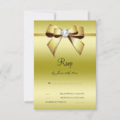 Glamoureus Bow & Ribbon 50th Wedding RSVP (Voorkant)
