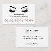 Glamoureus Browbar Eyelash Custom Loyalty Visitekaartje (Voorkant / Achterkant)