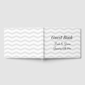 Glamoureus bruiloft gastenboek met chevron patroon (Volledig)
