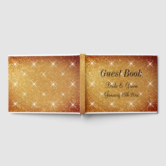 Glamoureus bruiloft gastenboek met sparkly cover (Volledig)