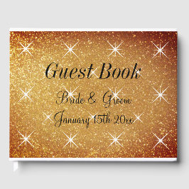 Glamoureus bruiloft gastenboek met sparkly cover