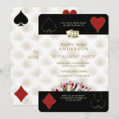 Glamoureus Casino Vegas Poker Retirement Party Kaart (Voorkant / Achterkant)