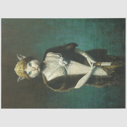 Glamoureus Cat Lady Tissue Papier (Voorkant)