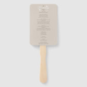 Glamoureus Champagne Glitter Luxe Bruiloft Program Handwaaier (Achterkant)