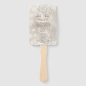 Glamoureus Champagne Glitter Luxe Bruiloft Program Handwaaier (Voorkant)