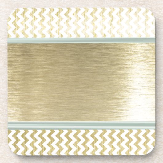 Glamoureus chevron goud onderzetter (Voorkant)