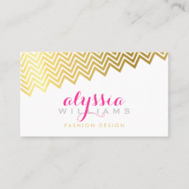 GLAMOUREUS chevron patroon stijlvolle glanzende go Visitekaartje