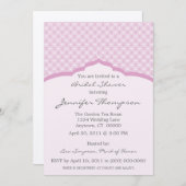 Glamoureus Chic Bridal Shower Invitation, Roze Kaart (Voorkant / Achterkant)