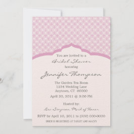 Glamoureus Chic Bridal Shower Invitation, Roze Kaart