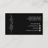 Glamoureus Chic Gold Glitter Typografie Lash Artis Visitekaartje (Achterkant)