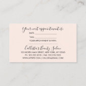 Glamoureus Chic Silver Glitter Pink Modern Afsprakenkaartje (Achterkant)