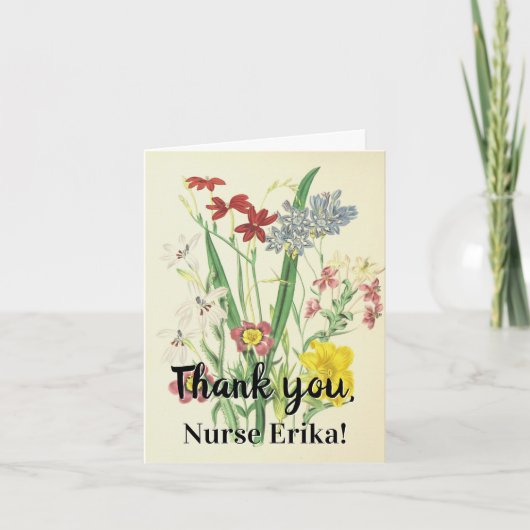 Glamoureus, Classy "Bedankt" Zuster Hartelijk dank Kaart (Voorkant)