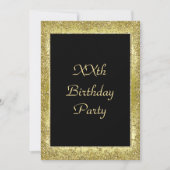 Glamoureus Classy Gold en Black Birthday Kaart (Voorkant)