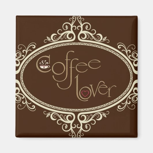 glamoureus Coffee Lover Magneet (Voorkant)