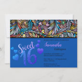 Glamoureus Colors Sweet 16 Uitnodiging (Voorkant)