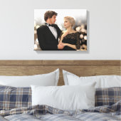 Glamoureus Couple met Twinking Bokeh Canvas Afdruk (Insitu (Slaapkamer))