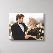 Glamoureus Couple met Twinking Bokeh Canvas Afdruk (Voorkant)