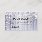 glamoureus dunne haarstylist zilver afsprakenkaartje (Achterkant)