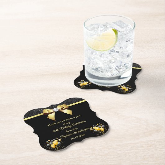 Glamoureus Elegance Birthday Kartonnen Onderzetters (Insitu)