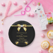 Glamoureus Elegance Birthday Papieren Bordje (Feest)