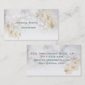 Glamoureus elegant bokeh orchid visitekaartje (Voorkant / Achterkant)