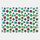 Glamoureus Elegant Emerald Green Ruby Pareltjes Pa Inpakpapier Vel (Voorkant 3)