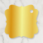 Glamoureus elegant Faux Gold Voeg Jouw tekst blanc Bedankjes Labels (Achterkant)