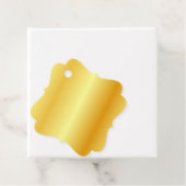 Glamoureus elegant Faux Gold Voeg Jouw tekst blanc Bedankjes Labels (In situ)