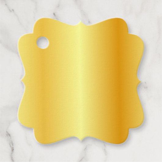 Glamoureus elegant Faux Gold Voeg Jouw tekst blanc Bedankjes Labels (Voorkant)