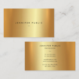 Glamoureus Elegant Modern Sjabloon Luxe Faux Gold Visitekaartje