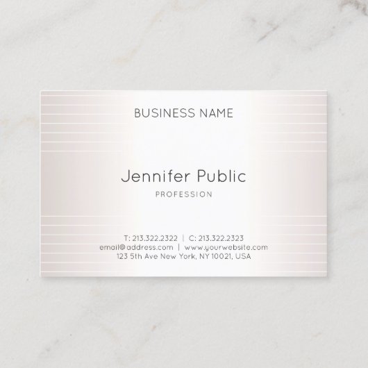 Glamoureus Elegant Moderne Sjabloon Handschrift Visitekaartje (Achterkant)