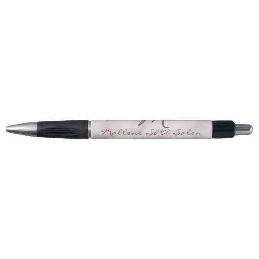 Glamoureus Elegant Paars Glittery Monogram Salon Pen (Voorkant)