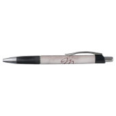 Glamoureus Elegant Paars Glittery Monogram Salon Pen (Bovenkant)