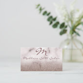Glamoureus Elegant Paars Glittery Monogram Salon Visitekaartje (Staand voorkant)