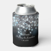 Glamoureus Elegant Weddenschap Glitter Sparkle Lig Blikjeskoeler (Blikje Voorkant)