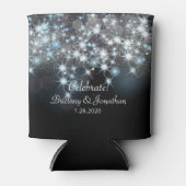 Glamoureus Elegant Weddenschap Glitter Sparkle Lig Blikjeskoeler (Voorkant)